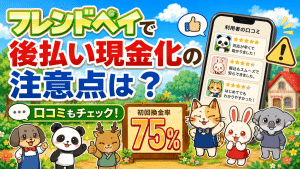 フレンドペイで後払い現金化する上で注意したいことは?口コミもチェック!